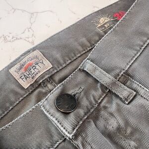 Faherty Charcoal Pinstripe Trousers